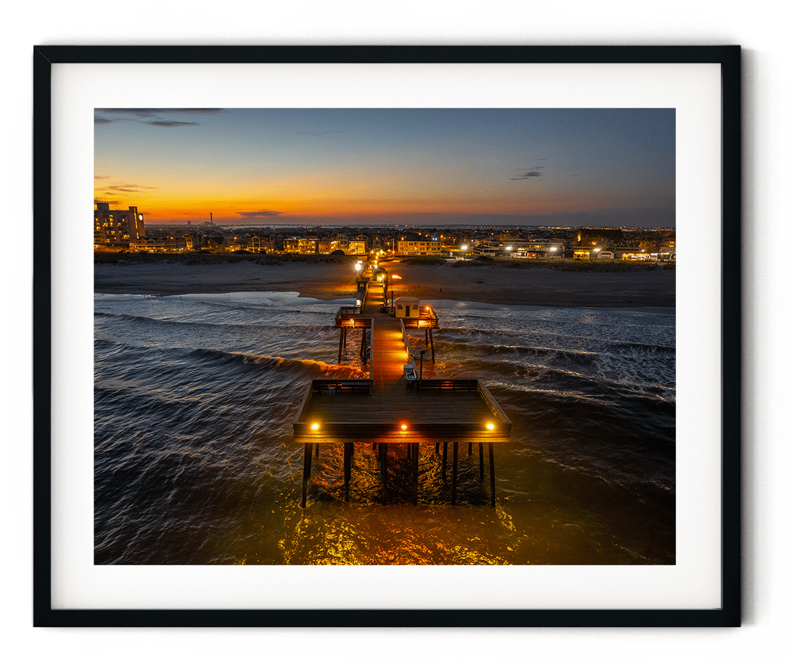Fishing Pier Fall Lights // Custom Matte Print // Scarborough Inn